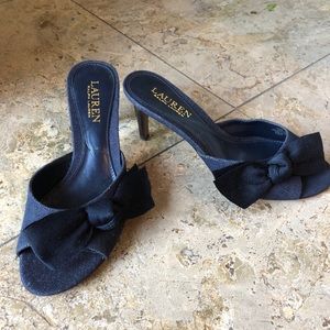 Ralph Lauren, new, heeled sandals, navy, $29